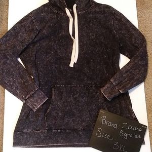 3xl Mineral washed charcoal tshirt hoodie